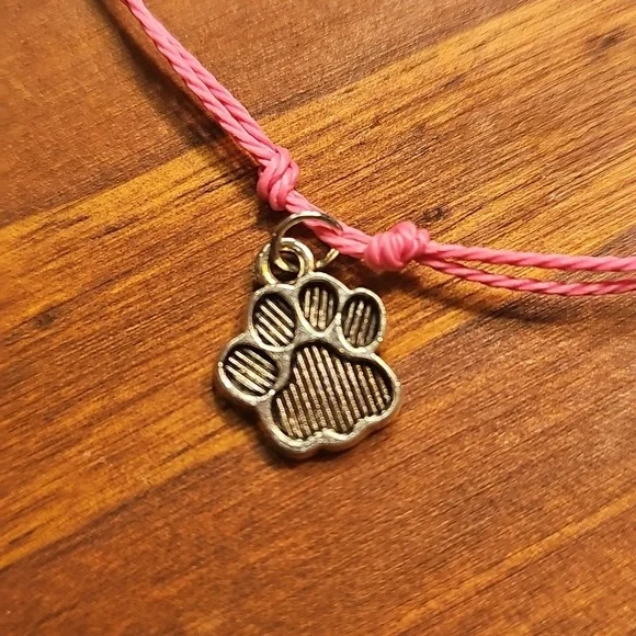 Pink Paw Charm Bracelet - Picture 2 of 4